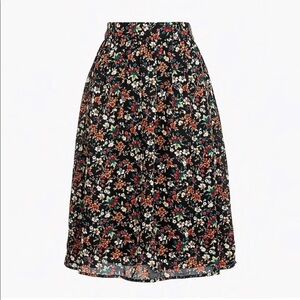 J Crew Factory Floral Pleated Skirt